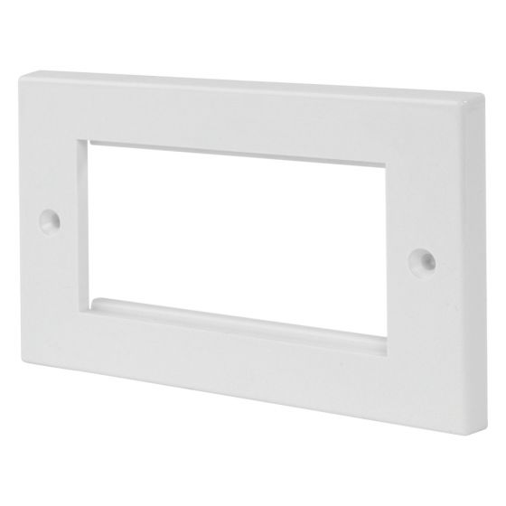 Image of Avenue Installer Euro Front Plate 4 Module Double Plate White