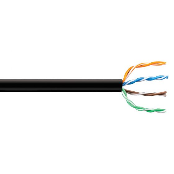 Image of Avenue CAT5E Data Network LAN Ethernet Cable UTP Outdoor PVC Black 305M