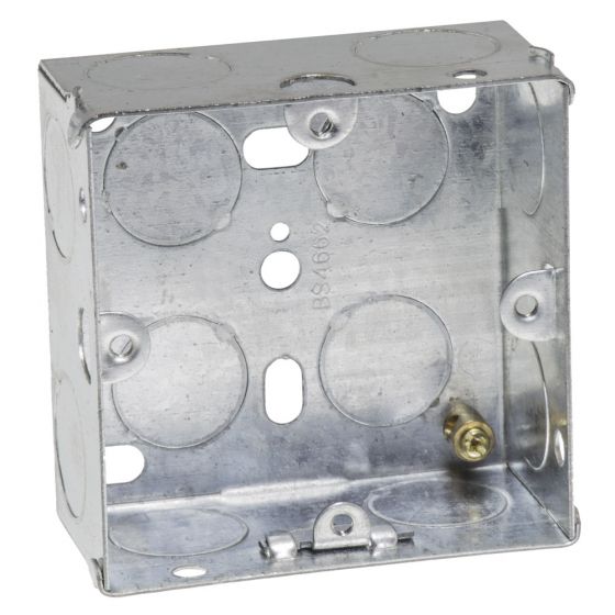 Image of Avenue Flush Metal Back Box 1 Gang 35mm Deep for a Single Plate