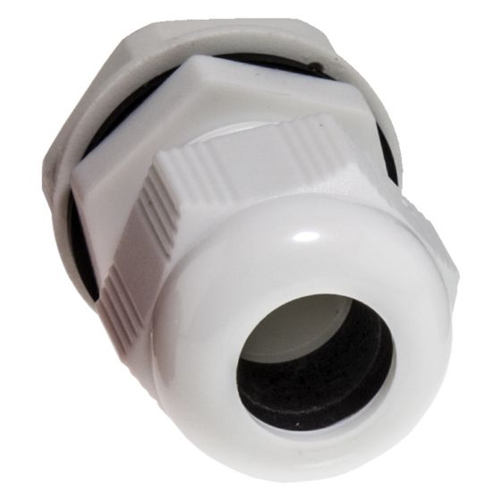 Image of Avenue Polyamide Cable Gland 25mm White IP68 Each