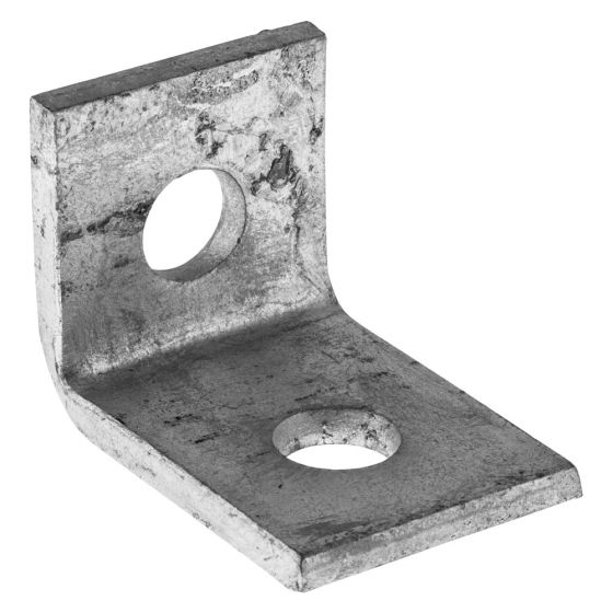 Image of Avenue Channel 2 Hole Angle Bracket 90 Degree 57 x 40mm Galvanised Each
