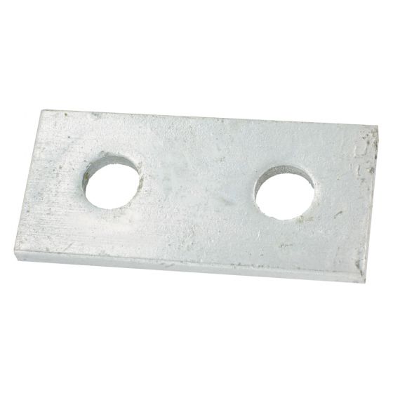 Image of Avenue Channel Flat Straight Splice Plate 2 Hole Galvanised Each