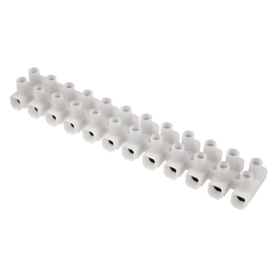 Image of Avenue Connector Strip 30 Amp White Plastic 750 Volt Each