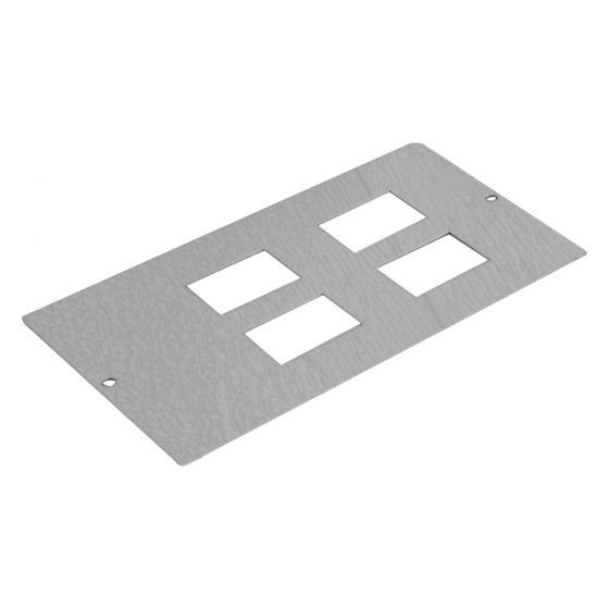 Image of Avenue Floor Box Data Plate 4x RJ45/ LJU6C 3 Compartment Grey