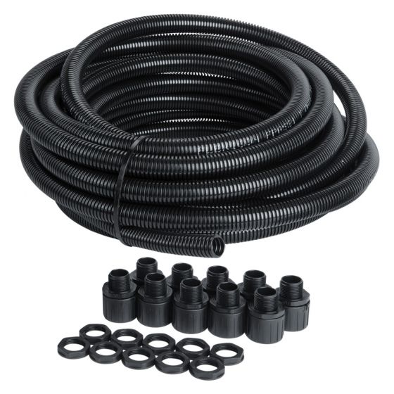 Image of Avenue Contractor Pack 25mm Flexible Plastic Conduit Nylon Black 10M