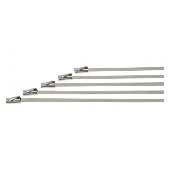 Image of Avenue Metal Cable Tie 300mm Long x 4.6mm Stainless Steel Pack 100
