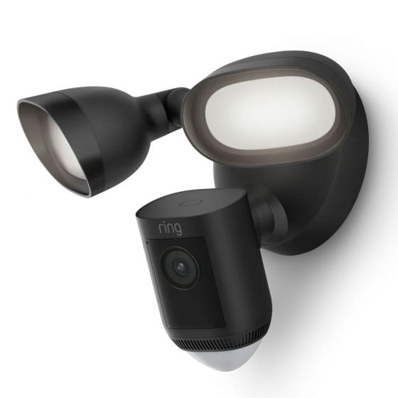 Ring Smart Video Security Floodlight Cam Wired Pro Black