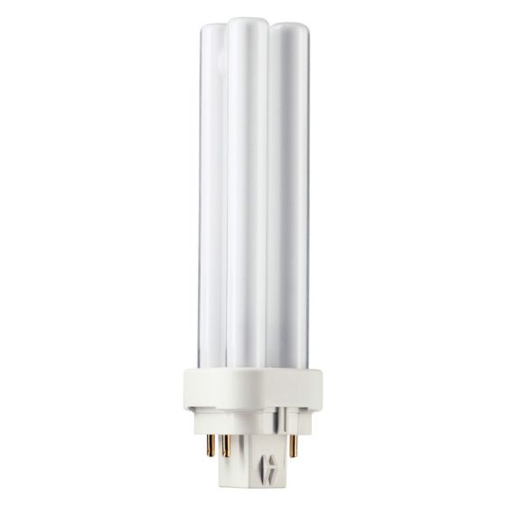 Image of PL-C 18W 4 Pin Cool White 4000K 840 Compact Fluorescent Quad Tube Lamp