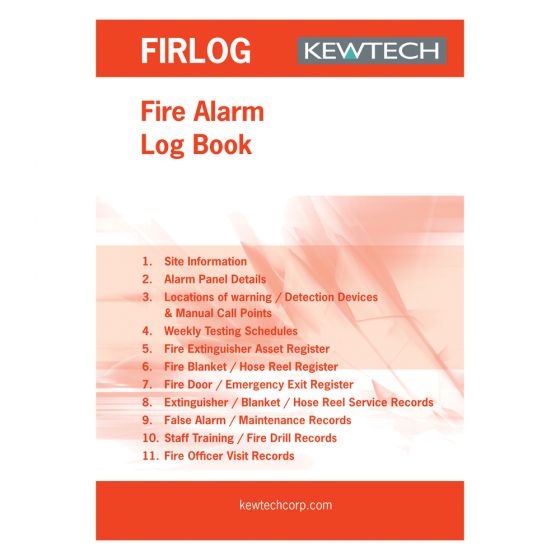 Image of Kewtech FIR1LOG Logbook Fire Alarm A4 Pad