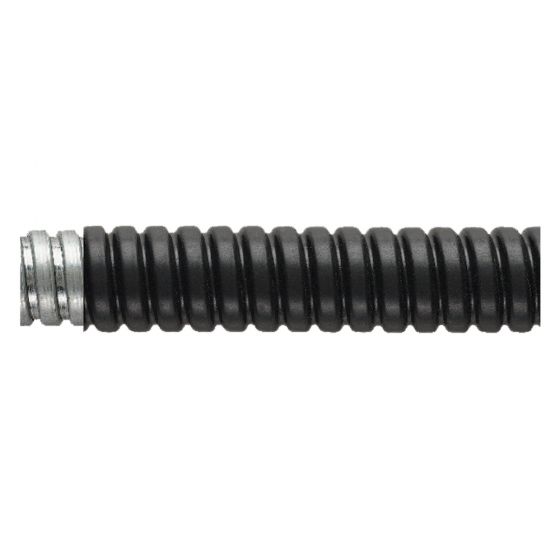 Image of Flexicon FSU 25mm Flexible Metal Conduit PVC Coated Black 25M Length