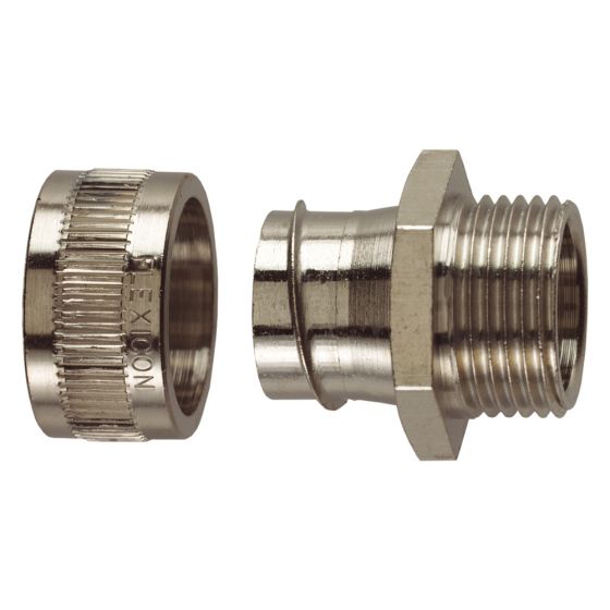 Image of Flexicon FU 20mm Fixed Gland for Plain Galvanised Metal Conduit Each