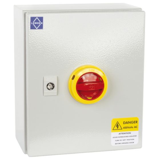 Lewden 400V 4 Pole Disconnector Metal Rotary Isolators 100A