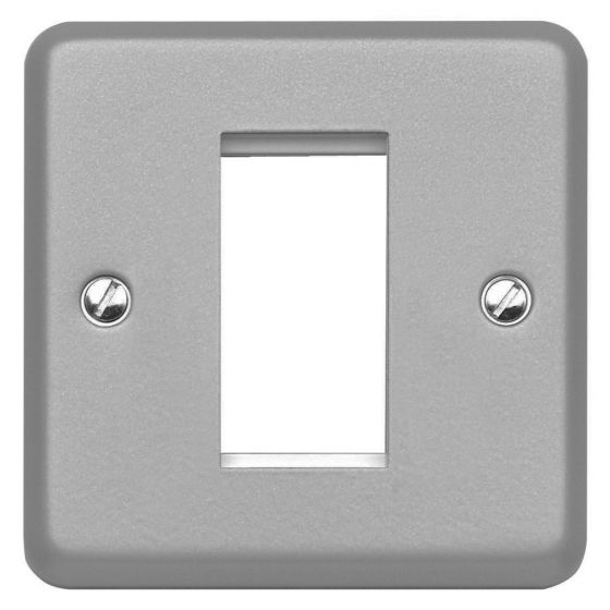 Image of MK Metalclad K181ALM Euro Front Plate 1 Module Single Plate Grey