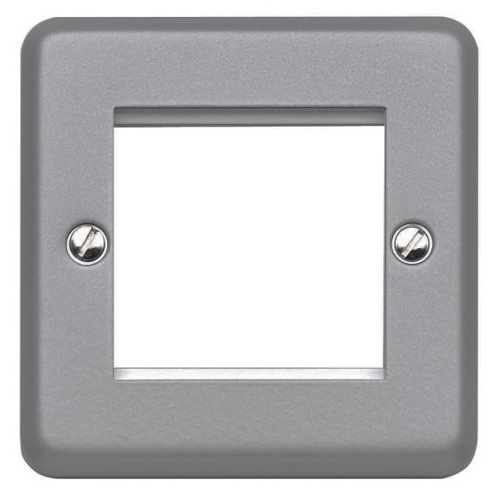 Image of MK Metalclad K182ALM Euro Front Plate 2 Module Single Plate Grey
