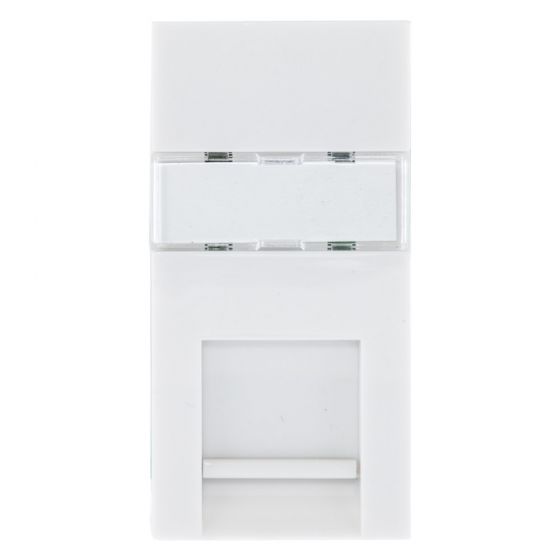 Image of MK Logic K5846WHI RJ45 Cat6 Euro Data Socket Single Module White