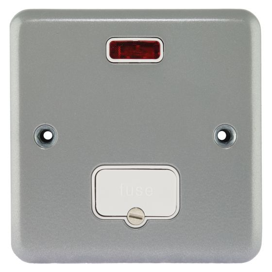 Image of MK Metalclad K983ALM Unswitched Fused Spur 13A with Neon Grey