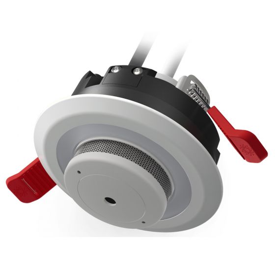 Image of Lumi-Plugin LP110WH3KMBWSA LED Downlight with 10 Year Battery Powered RF Smoke Alarm 8.5W 600lm 3000K IP20
