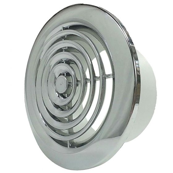 Image for Manrose 2100C Circular Air Grille in Chrome 4 Inch Duct 