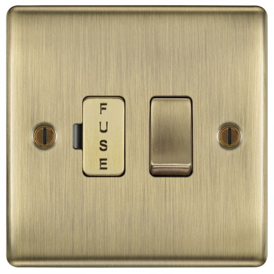 Image of BG Nexus Metal Switched Fused Spur 13A Double Pole Antique Brass