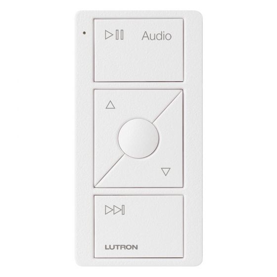 Image of Lutron PIco PK2-3BRL-TAW-A01 Audio Remote 3 Button Keypad White