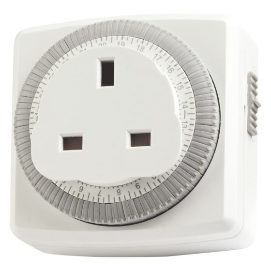 Image of Timeguard TG24 24 Hour 13A Compact Plug In Mechanical Timer Adaptor