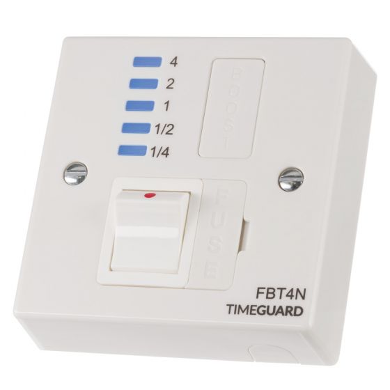 Image of Timeguard FBT4N Electronic Boost Timer and Switched Fused Spur 4 Hour