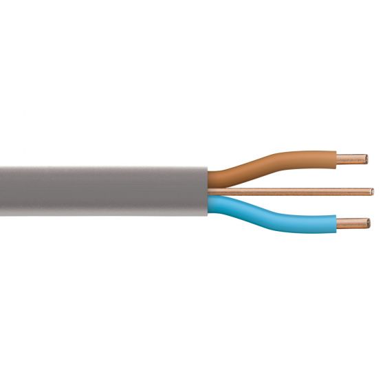 image of 6mm 40A 6242YH Twin & Earth Cable PVC Grey BASEC 25M Drum