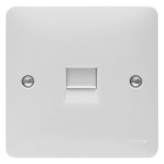 Image of Hager Sollysta WMBTM Telephone Socket Master 1 Gang White