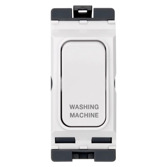 Image of Hager Sollysta WMGSDP2/WM Grid Switch 20A 1W DP Engraved Washing Machine