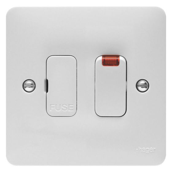 Image of Hager Sollysta WMSSU83N Switched Fused Spur 13A DP Neon White