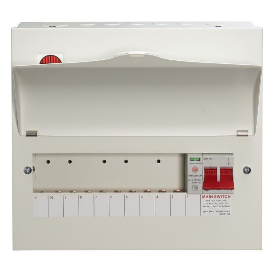 Image of Wylex NM1006LS Consumer Unit 10 Way 100A Main Switch and Type 2 Mini Surge Protection Device
