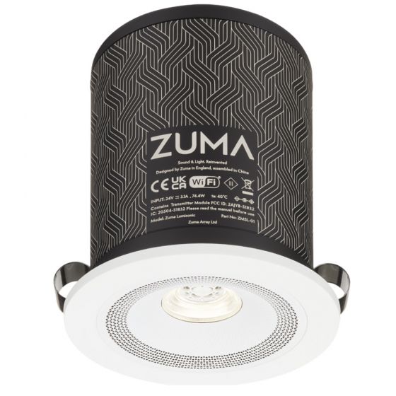 Zuma Lumisonic 75W Speaker and 6W Downlight