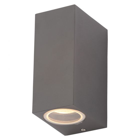 Image of Forum Fleet Outdoor Wall Light GU10 Square Up and Down Anthracite