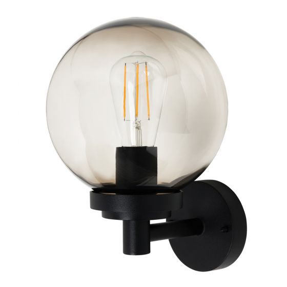 Image of Zink Gaki Globe Wall Lantern Black GLS 9W 4000K