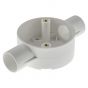 Image of Marshall Tufflex 3MRB3WH 25mm Through Box White Plastic Conduit PVC