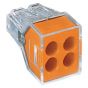 Image of Wago 773-104 Push Wire Terminal Block 1 Pole 4 Way 2.5mm 24A 20 Pack