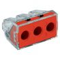 Image of Wago 773-173 Push Wire Terminal Block 1 Pole 3 Way 6mm 24A 10 Pack