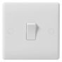 Image of Avenue Contour Light Switch 1 Gang 1 Way 10AX Inductive White