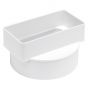 Image of Avenue Female Round to Rectangular Adaptor 100mm 4 Inch White 54mm x 110mm