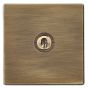 Image of Avenue Screwless Slim Toggle Light Switch 1 Gang 2 Way 20AX Antique Brass 