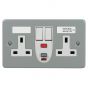 Image of Avenue Switched RCD Socket 2 Gang 13A DP Latching Metalclad