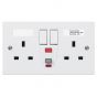 Image Avenue Switched RCD Socket 2 Gang 13A DP Latching White