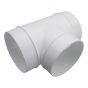 Image of Avenue Horizontal Round Ducting T Bend 4 Inch