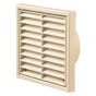 Image of Avenue Exterior Wall Grille Square Cotswold Stone Fixed Louvre 4 Inch Duct
