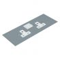 Image of Avenue Floor Box 2 Gang Socket 13A DP 3 Compartment Grey