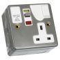 Image of Avenue Switched RCD Socket 1 Gang 13A DP Latching Metalclad Side