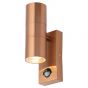Image of Zinc Leto GU10 PIR Up/Down Spotlight Wall Light Copper
