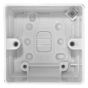 Image of MK Logic K2031WHI Surface Pattress 1 Gang 40mm Round Corner White