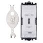 Image of MK Grid K4917ELWHI Grid Key Switch 20A 1W DP Engraved Emergency