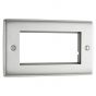 Image of BG Electrical Nexus 4 Module Front Plate Brushed Steel